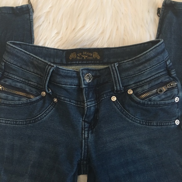 VO Jeans Denim - VO Jeans By Virgin Only Slim Fit Zippered Pockets